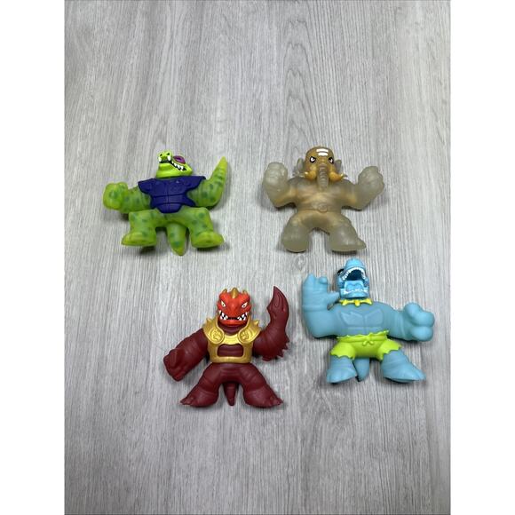 Heroes of Goo Jit Zu All Stars Pack: Blazagon, Rock Jaw, Tyro, Smashadon Figures - Picture 1 of 10